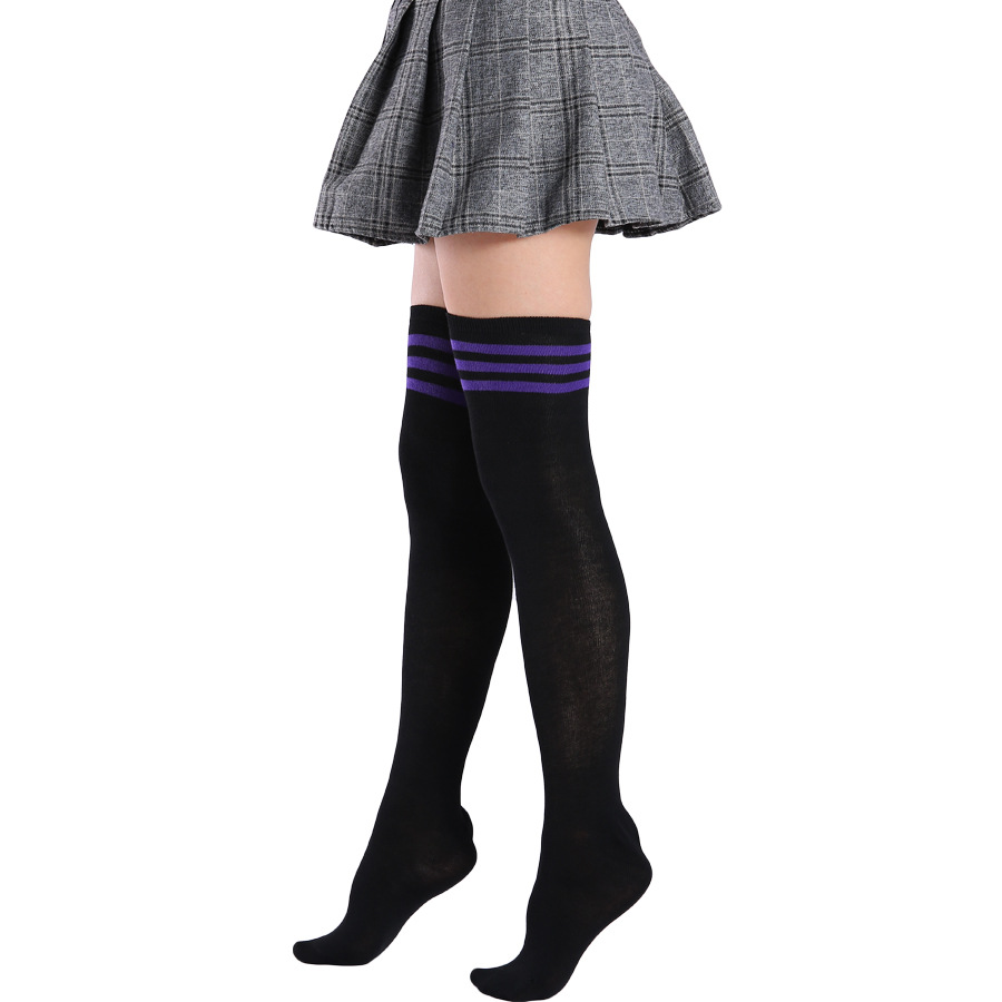 Wild Dance Socks Three Bars Knees Stockings High Socks Women